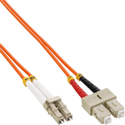 InLine® LWL Duplex Kabel, LC/SC, 50/125µm, OM2, 7m (Produktbild 1)