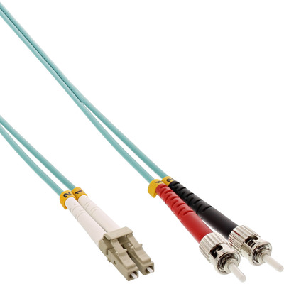 InLine® LWL Duplex Kabel, LC/ST, 50/125µm, OM3, 15m (Produktbild 1)