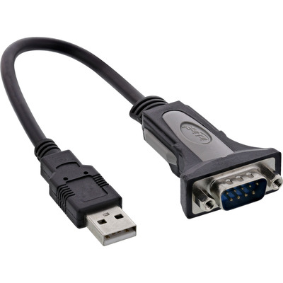 InLine® USB 2.0 zu Seriell Adapterkabel, USB A an 9pol Sub D Stecker, 0,25m (Produktbild 1)
